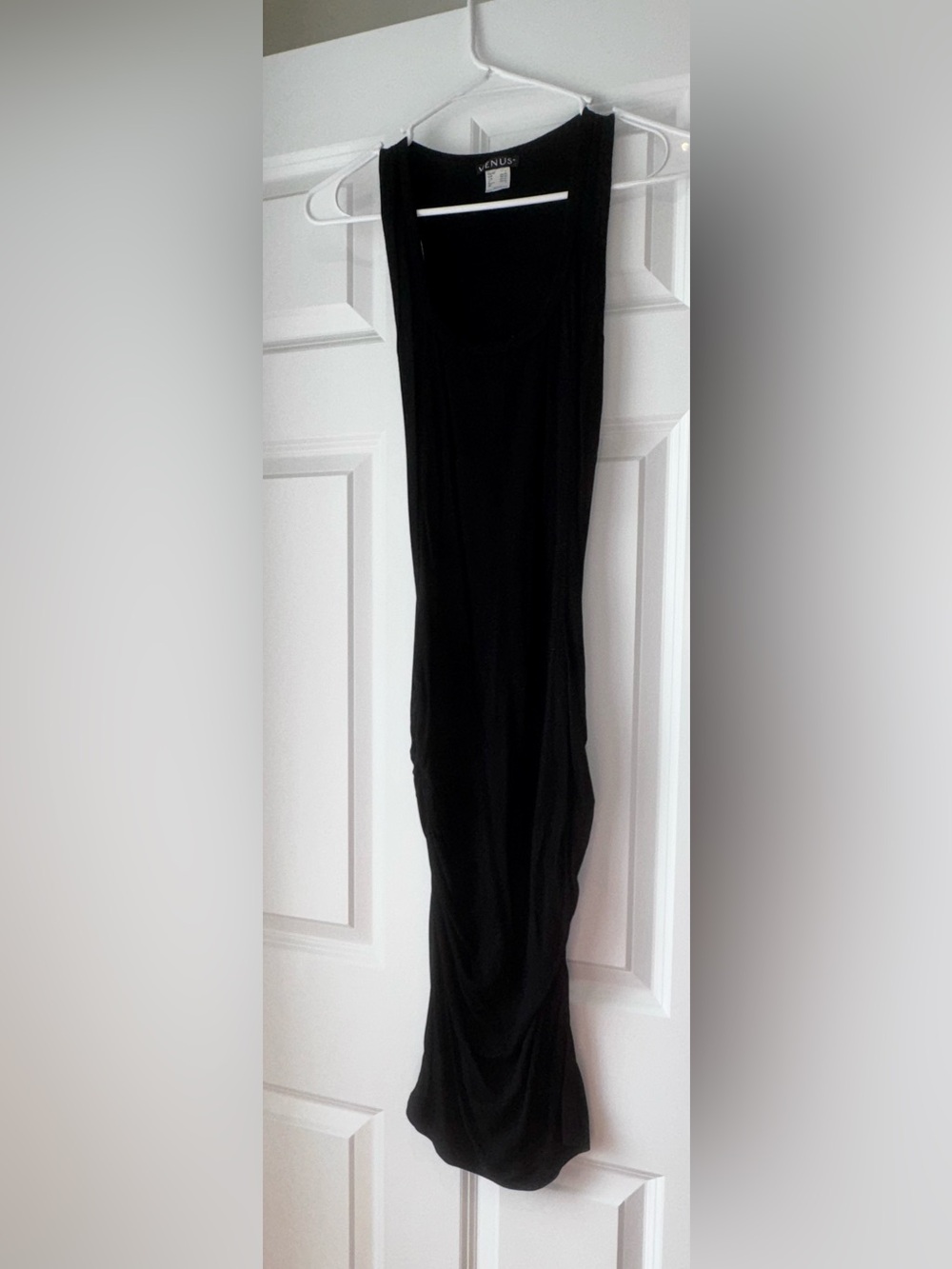 Black Ruched body con Dress - Sleek Casual Style